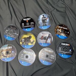 PS4 Game Disc Collection - set of 10